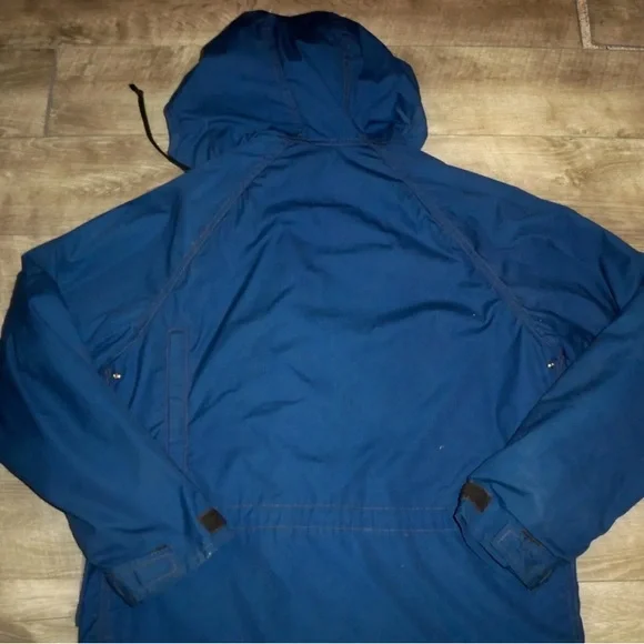 Hansa-Branta Mens Stearns Anorak Lined Blue Parka Coat Jacket, Sz Medium Vintage